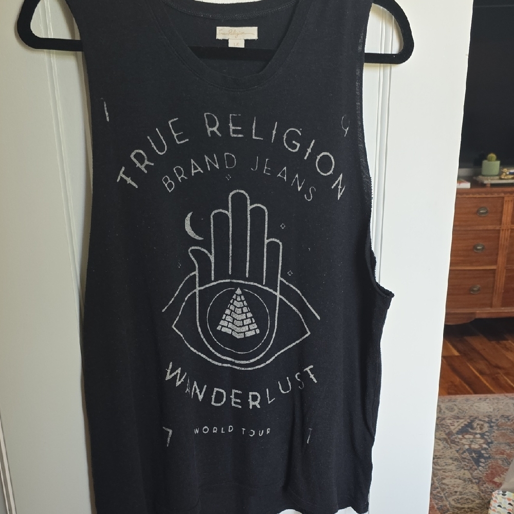 True Religion Black Wanderlust Muscle Tee